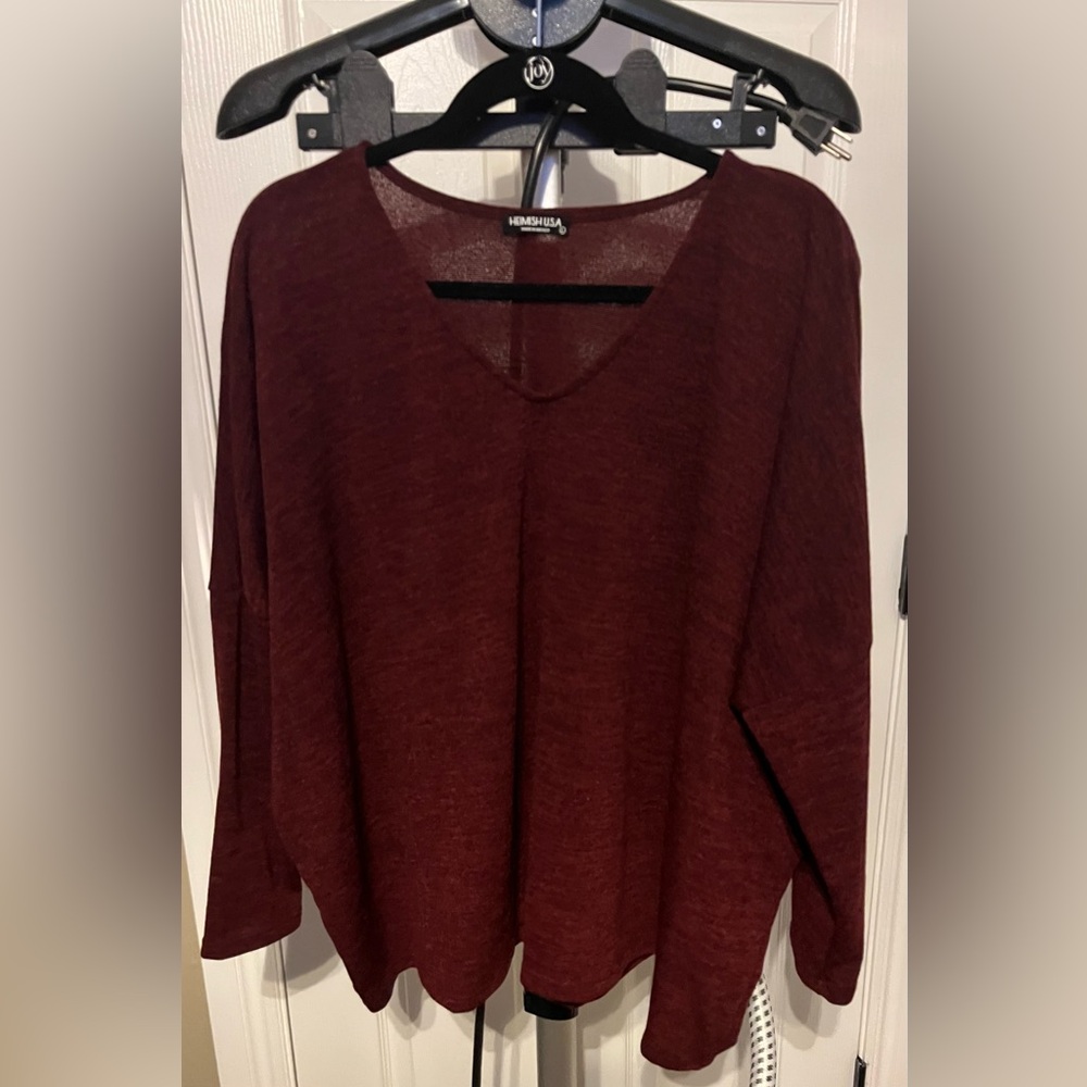 Heimish Burgundy V-Neck Sweater